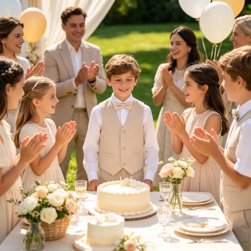Image of Kids Vest for Boys Formal Suit Vests