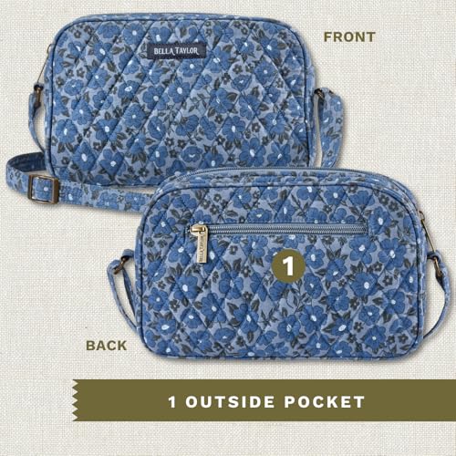 Image of Bella Taylor Simple Crossbody, Quilted Handbag for Women