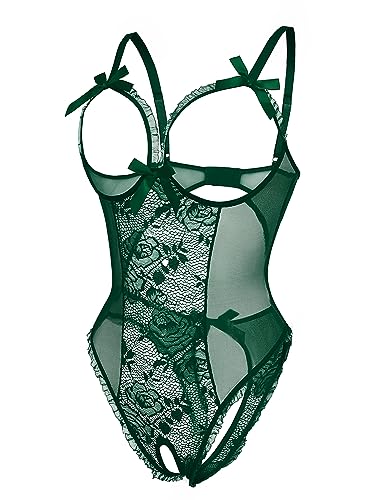 Image of Avidlove Women One Piece Lingerie Sexy Lace Babydoll Mini Bodysuit