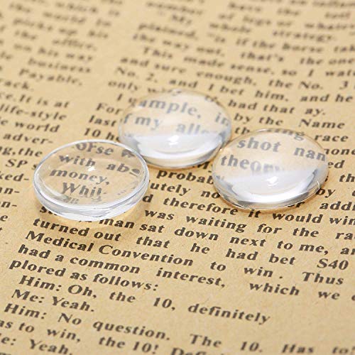 Dophee 50Pcs Crystal Clear Rotonda Cabochon