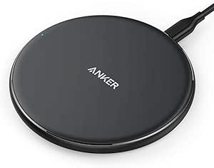 Anker Wireless Charger, Qi-Certified Ultra-Slim Wireless Charger Compatible iPhone Xs Max/XS/XR/X/8/8 Plus, Galaxy S9/S9+/S8/S8+/Note 8 and More, PowerPort Wireless 5 Pad (No AC Adapter)
