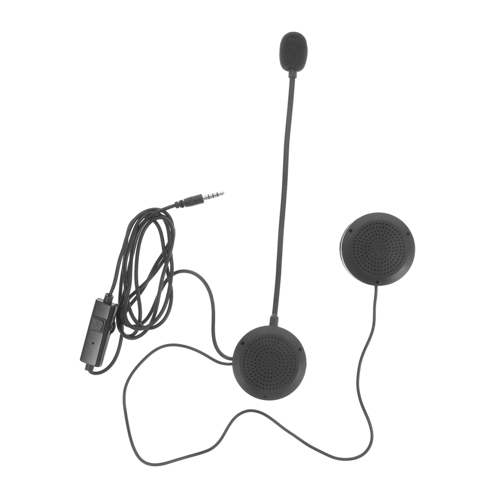 PRETYZOOM Headset Headphone Motorcycle Portable Mounted Microphone Earphone for Style Headsets Sports Headset Audio System Black Plastic