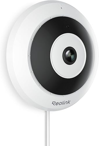 REOLINK PoE - Cámara IP ojo de pez con visión de 360, cámara interior de 6MP para seguridad en el hogar y la oficina, detección humana inteligente,