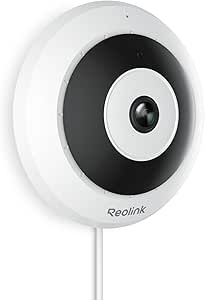 REOLINK 6MP PoE IP Fisheye Camera with 360° View, Surveillance for Home/Office Security, Smart Human Detection, Two Way Talk, Ceiling/Wall/Desk Mount, Multiple Panoramic Display Views, FE-P(White) asin的图片