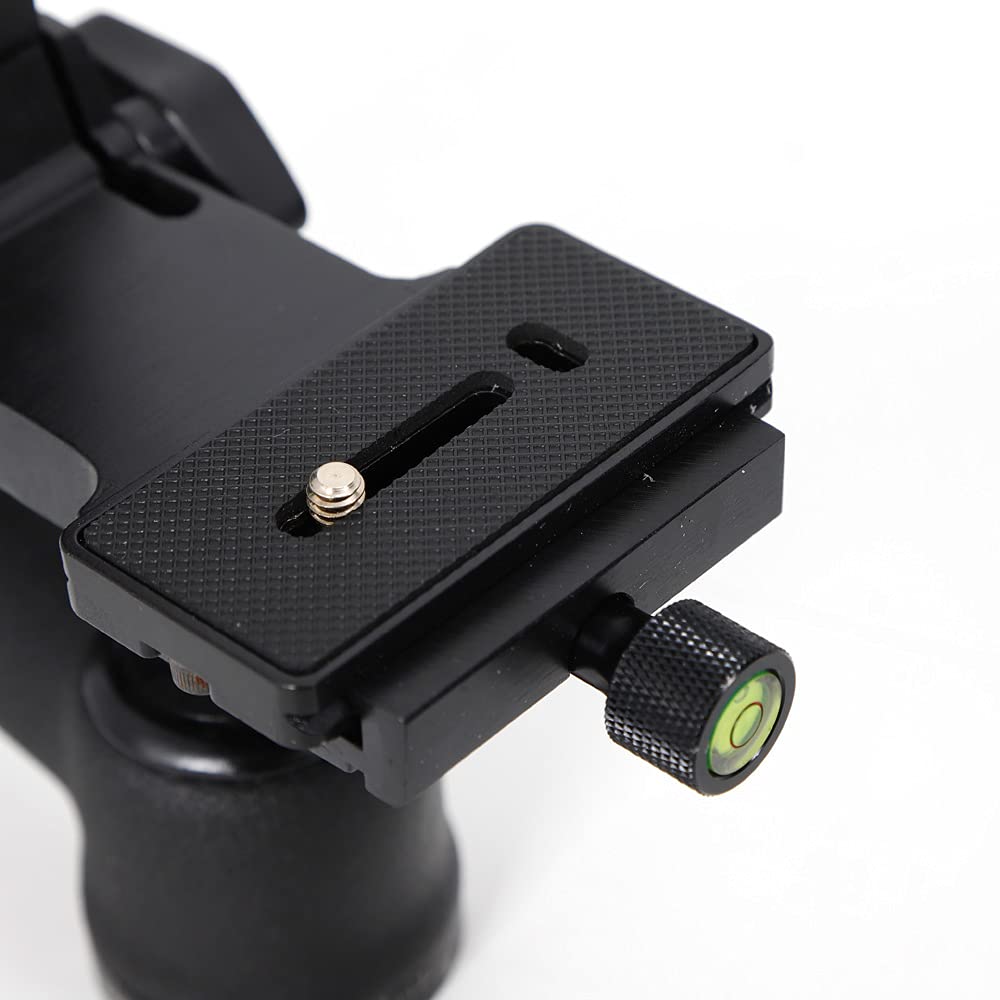 Tripod Head 360° Tripod Panoramic Gimbal Pan Head Ball Mount 22 x 8 x 21 cm, soporte de estructura suave panorámico tripod Head para cámara de telefoto, color negro, DENGFEN