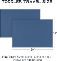 Vista 6 de Funda de almohada de algodón para niños pequeños de 14 x 20 pulgadas, sobre de algodón de fibra larga, ultra suave, transpirable, duradero, funda