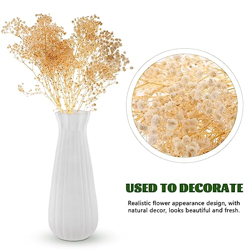 Ramo de flores secas Babysbreath decorativas blancas miniatura 6