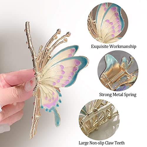 Pinzas para cabello metálicas grandes, 4 piezas miniatura 4