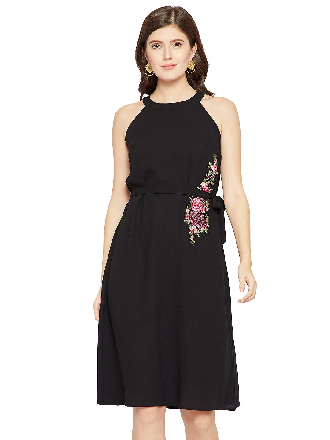 RAREWomen's Polyester A-Line Knee-Length Casual Dress