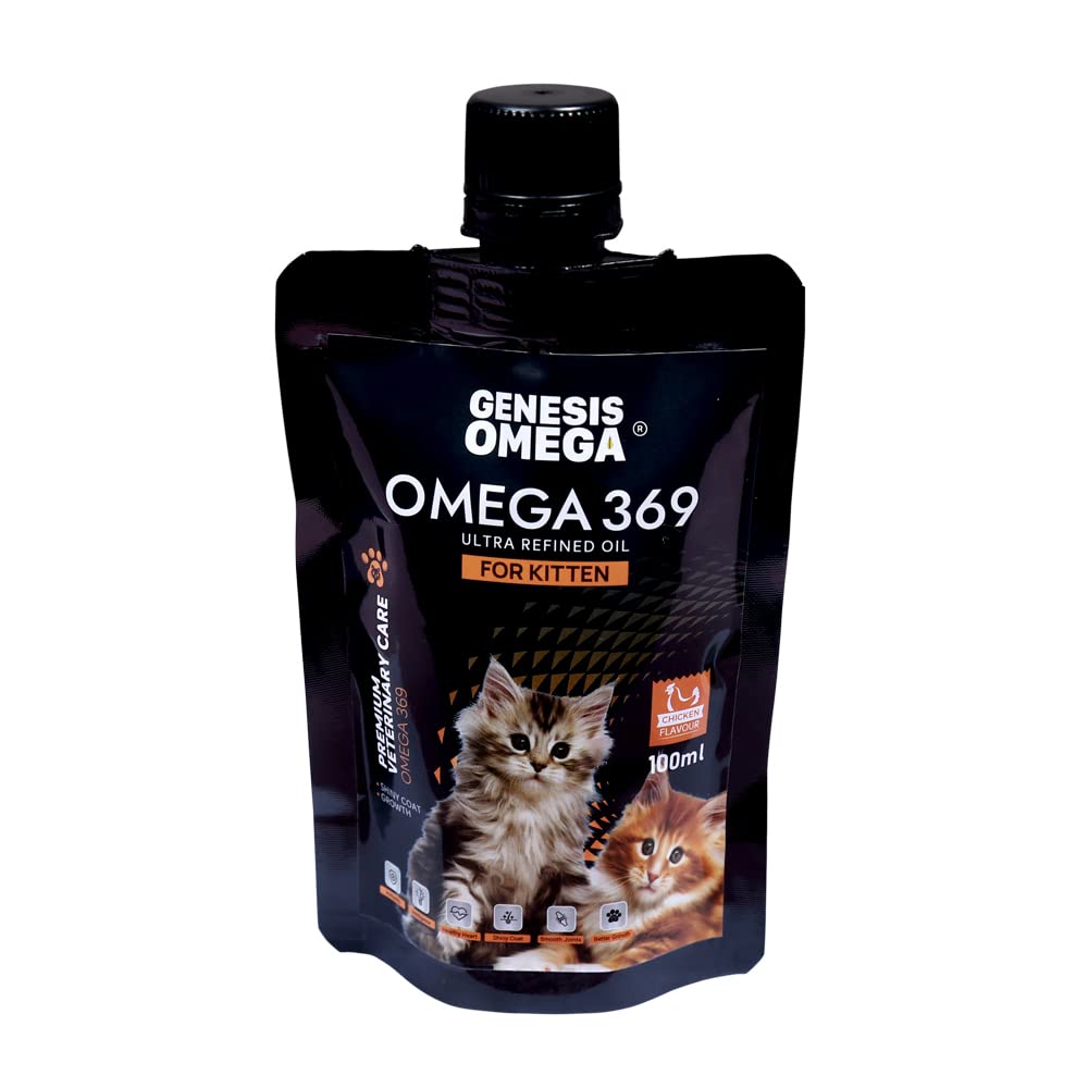 Genesisomega Omega 369 Ultra Refined Oil for Immunity, Healthy Skin & Shiny Coat | Liquid Food Dietary Supplement for Pets with Vitamins & Antioxidants for Better Health & Growth (for Kitten, 100 ML) (B0C3ZMQHQP) Amazon Price History, Amazon Price Tracker
