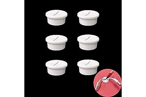 Flexible Cable Cord Grommets (6 Pack) - 1 Inch Cable Pass Through...