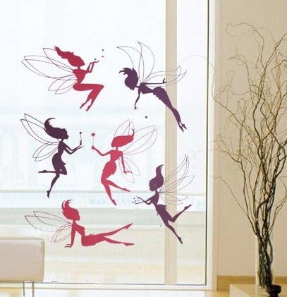 Modern House Colorful Flying Mini Fairy removable Vinyl Mural Art Wall Sticker Decal