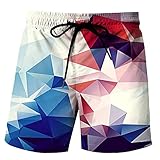 langx swim shorts uomo,costume da bagno da uomo, pantaloncini da spiaggia con motivi geometrici bianchi stampati in 3d, pantaloncini da surf ad asciugatura rapida con coulisse per vacanze al mare,xl