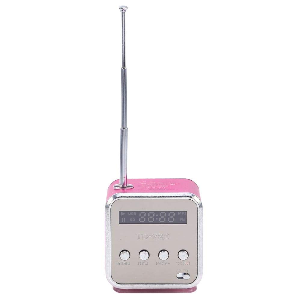 Rouge - Mini lecteur de musique Fm numérique, haut-parleurs portables avec récepteur Radio Am Fm Rouge - Mini lecteur de musique Fm numérique, haut-parleurs portables avec récepteur Radio Am Fm