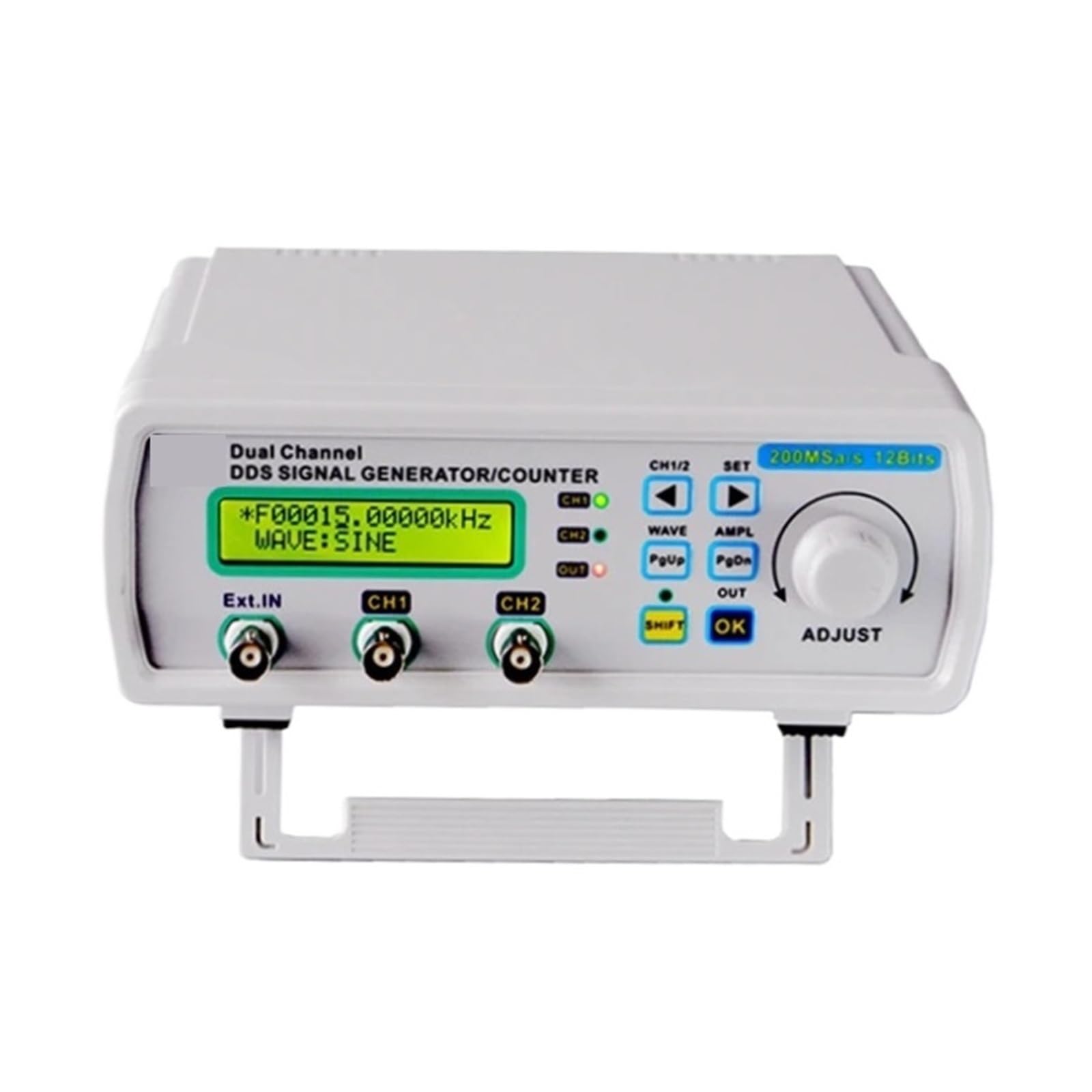 Generador De Señal Canales Duales 20MHZ Funciones DDS Medidor Frecuencia Control Digital Forma Onda Arbitraria Estable Y Fiable