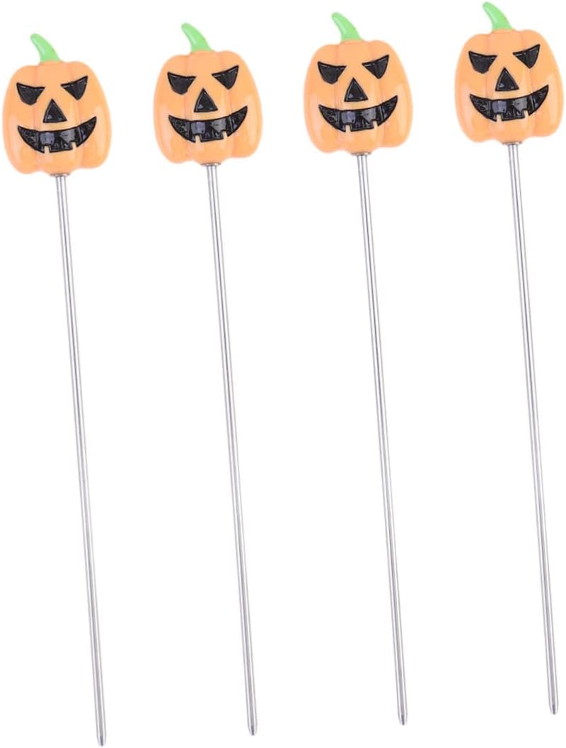 4 Pack Stainless Steel Pumpkin Head for Cupcakes