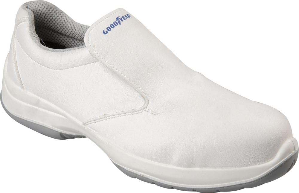 Goodyear Zapatos De Seguridad Sin Cordones S2 Sin Metal, Blancos, Número 43