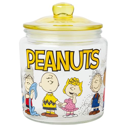 Silver Buffalo Peanuts Glass Jar
