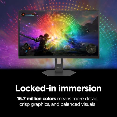 Image of Lenovo Legion 27-2c - Gaming Monitor - 27 inch Curved FHD Display with Fast VA Panel - 280Hz Refresh Rate - AMD FreeSync Premium and VESA Adaptive Sync - 0.5ms MPRT Response Time - Eclipse Black