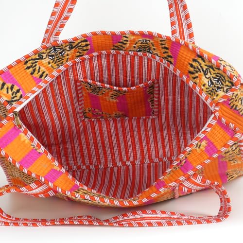 Image of Marubhumi Women Lightweight Travel Bag Purse Cotton Shoulder Tote Bag For Shopping Grocery & Beach Bag