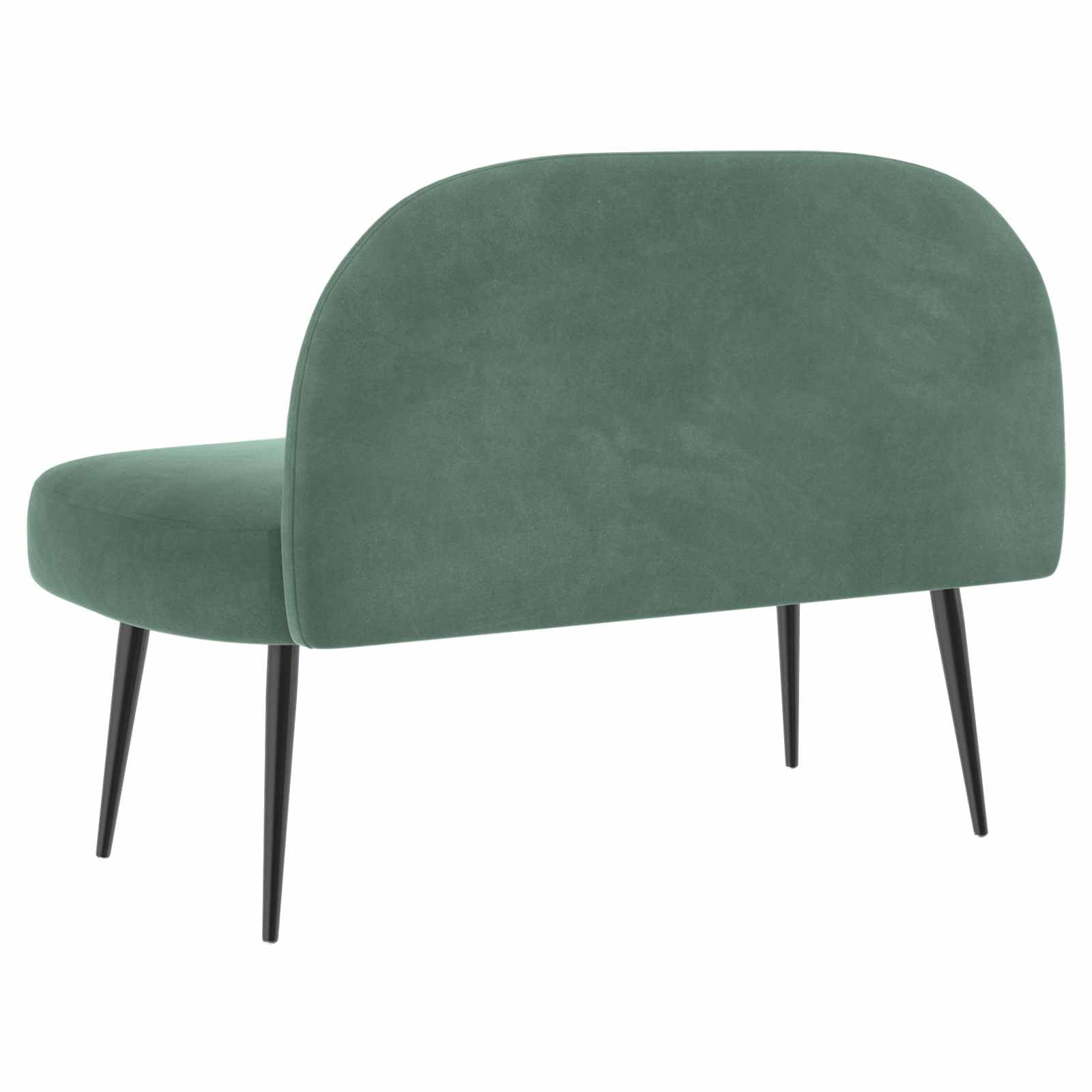vidaXL Panchina imbottita con schienale verde mare 110 x 60 x 76 cm, Panchina in velluto moderno, comoda con imbottitura, pratica e minimalista per il tuo salotto