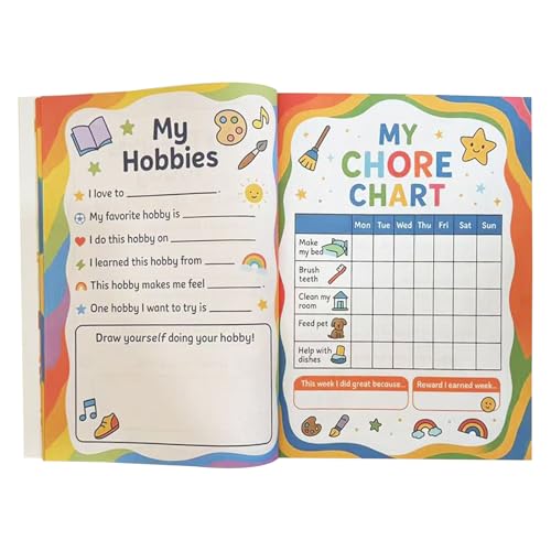 キッズ用学校プランナー - 子供用スケジュール手帳 - 子ども向け美しくカラフルな学習スケジュール帳 家庭や旅行 キャンプ 家族活動に最適