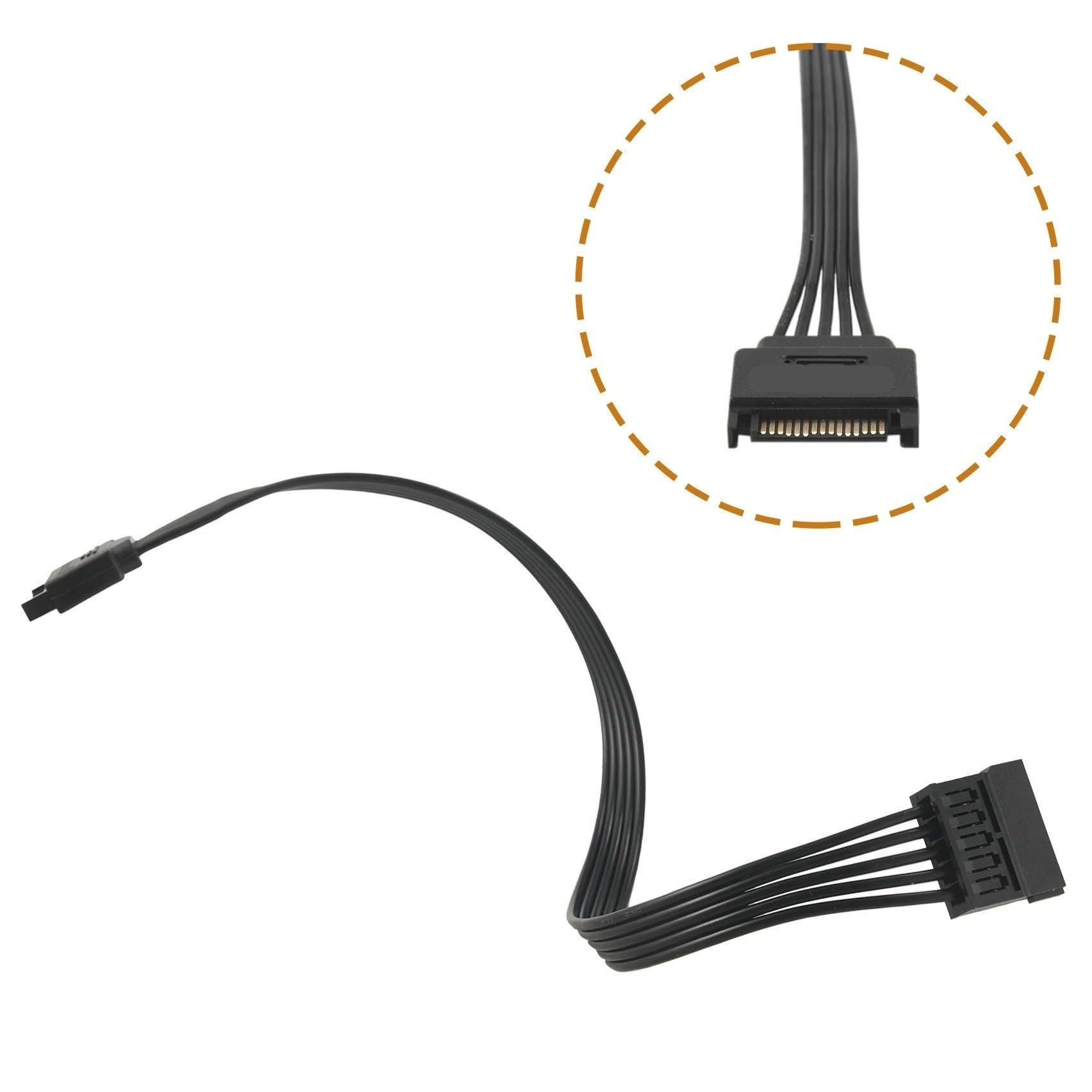Generico Cavo di prolunga C9‑SATA da 15 pin 30 cm for HDD SSD