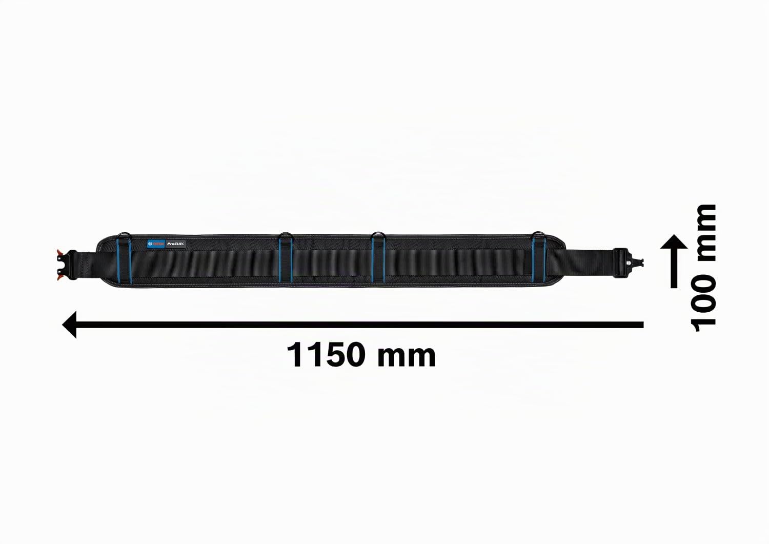 Bosch Professional Proclick Set Cintura Porta Attrezzi con1 Cintura 93 (Misura S/M), 1 Tasca Gwt 4, 1 Tasca Gwt 2, 2 Proclick Holder