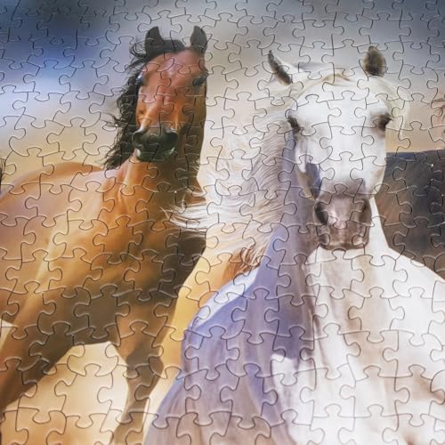 Rompecabezas para Adultos 1000 Piezas Juego Familiar Caballo Puzzle de Cartón Grueso Resistente Preciso Interconectable Edad 14+ miniatura 5