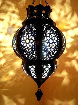 Orientalische Lampe Pendelleuchte Rostfarben Argana E27 Lampenfassung | Marokkanische Design Hängeleuchte Leuchte aus…