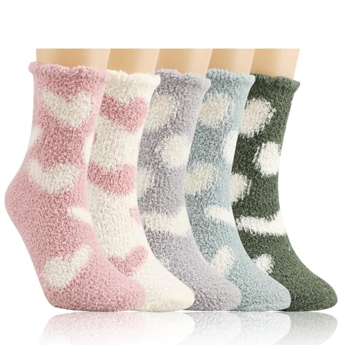 QKURT 5PCS Invierno Calcetines Termicos,Calcetines Mujer Invierno...