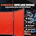 6x6 FT 3-Panel Welding Screen with Frame on 12 Swivel Wheels (6 Lockable), Flame & UV Resistant Portable Welding Curtain for Workshop, Garage, Auto Repair and Industrial Safety
