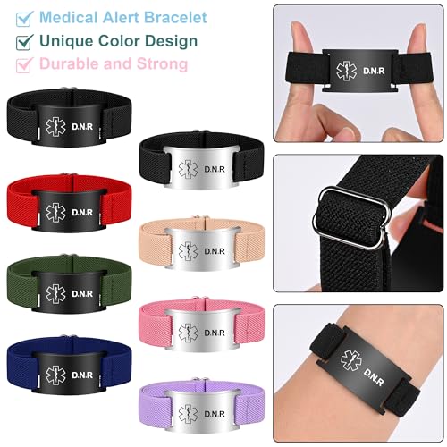 Pulsera médica ajustable unisex para alerta médica miniatura 3