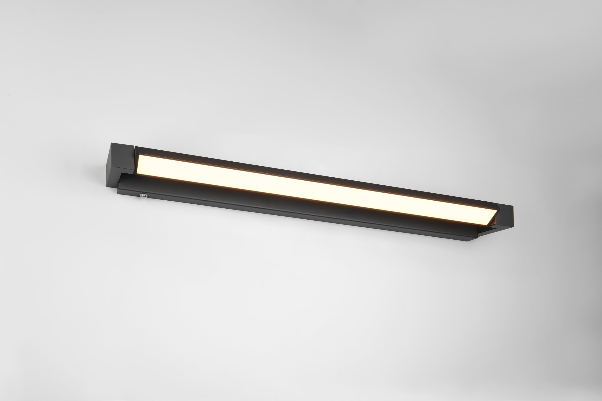 Trio Leuchten LED Badezimmer Wandleuchte Fabrizio 284779132, Aluminium Schwarz matt, 15.5 Watt LED, Lichtfarbe einstellbar, dimmbar