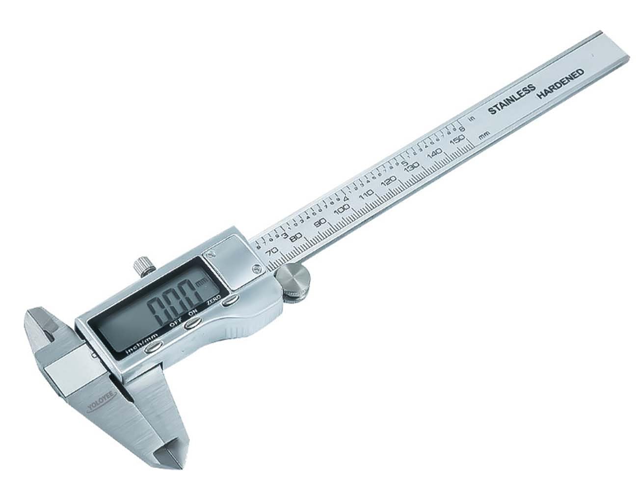 YOLEYEE Digital Caliper 6inch?150mm?,Stainless Steel Vernier Digital Caliper with Large LCD Screen, Auto Shut-Off Feature, Inch/mm Reading Switch with one Click.