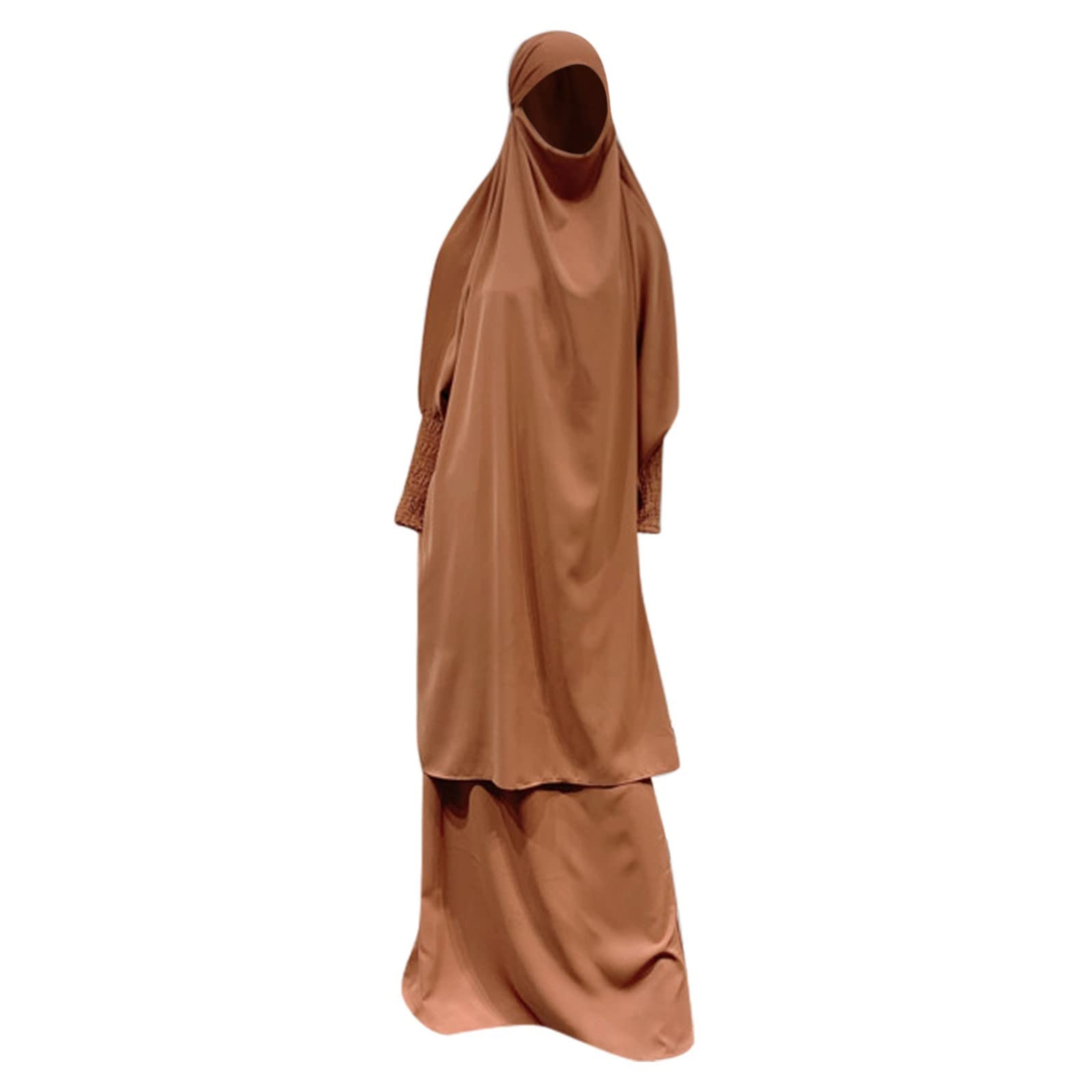CLMJHG Abaya für Damen, muslimische Kleider, Robe, Damen, muslimisches Abaya-Kleid, Ramadan-Gebetskleidungsstück, Hijab mit Kapuze, Dubai, vollständige Abdeckung, Islam-Robe, afrikanischer