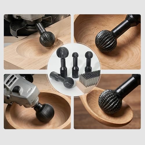 Set de 5 fresas rotatorias para tallado en madera miniatura 3