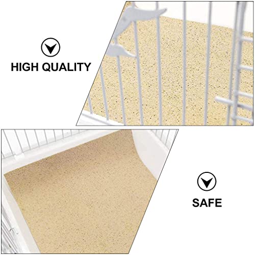 NUOBESTY 10 Sheets Bird Cage Liners Gravel Paper Parrot Cage Sandpapers Cushion Pad Pet Animal Bedding Accessories for Parakeets Cockatiels Conures Claw Grinding Random Color - Image 4
