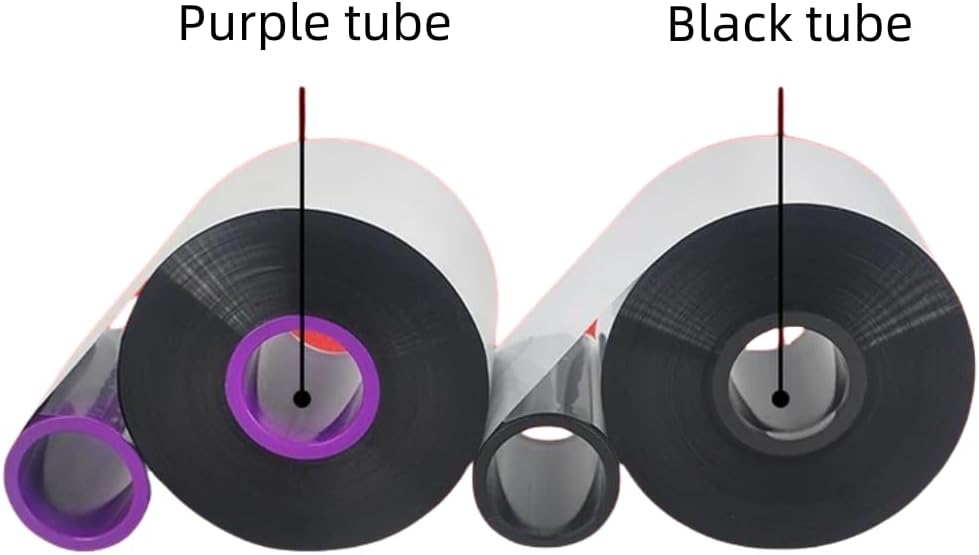 Black Wax Resin General/Premium Grade TTO Thermal Transfer Ribbon Near Edge for Printers Food Packaging Date Printing. (55mm*600m Ink Out 2rolls)