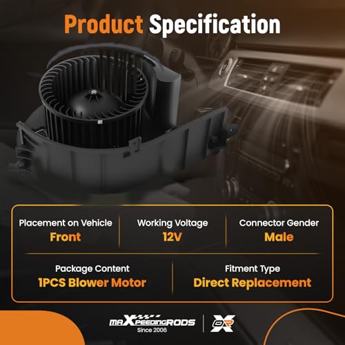 Image of maXpeedingrods HVAC Blower Motor with Fan Cage PM4933 Fits for BMW X5 F15 2014 X5 F15 2016-2018 X6 F16 2015-2019 X5 2014-2018# 64119291177 BM10055C