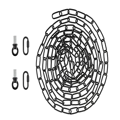 Image of Aspen Creative 21116-91, Steel 15 Feet Heavy Duty Chain & Quick Link Connector for Hanging Up Maximum Weight 50 Pounds in Matte Black