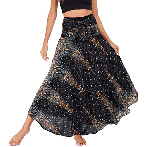 Falda Bohemia Larga Mujer Casual 2 en 1 Cover