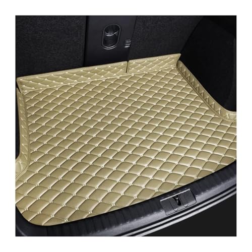 Tapis de coffre sur mesure auto beige compatible avec Audi Q7 5 places 2016-2022