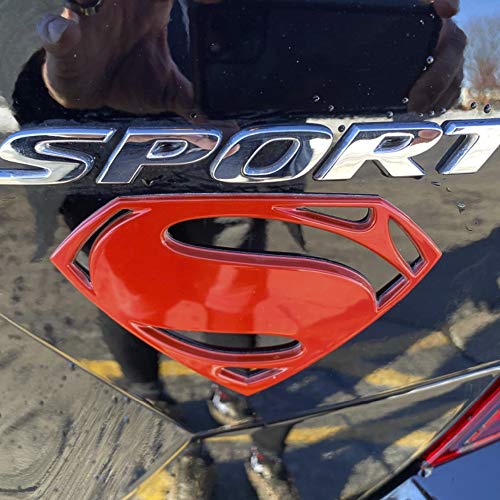 Image of Fan Emblems Superman 3D Car Badge (BvS Logo - Red Chrome)