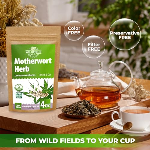 Image of 4 oz. Motherwort Tea Dried Motherwort Herb Tea (Leonurus Cardiaca) - 113g Leonurus Cardiaca (Cola De Leon)
