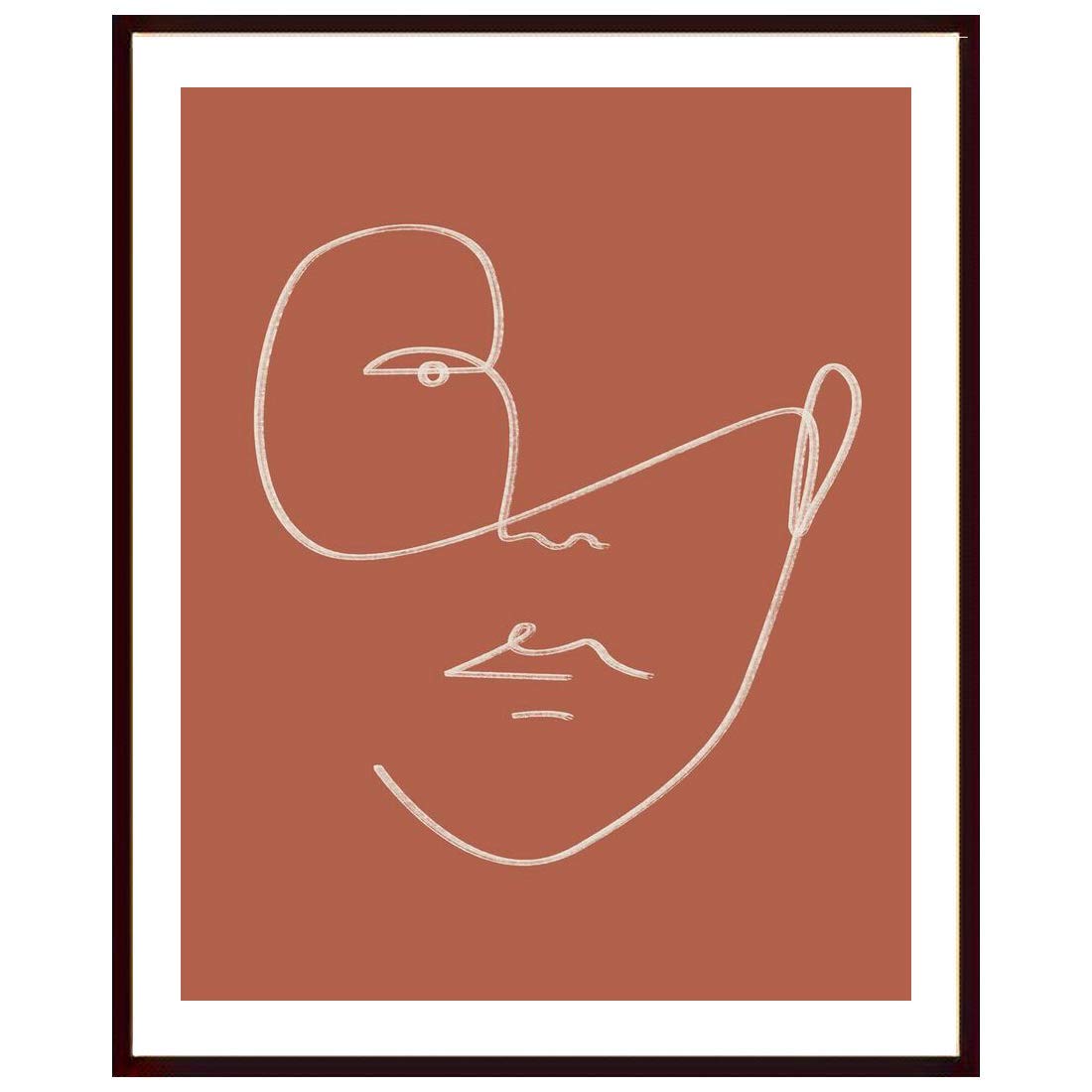 Art 'Flow' Giclée Print Photo frame | Matt Finished Print | Synthetic Wood frame without Glass | Frame for Living Room, Kitchen,Office,Restaurant Decoration | Gifting Purpose | Size(14x17)