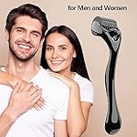 Derma Roller Microneedle Kit, Titanium Needles Face Beard Roller For Home Use 0.25mm (Black) - Image 3