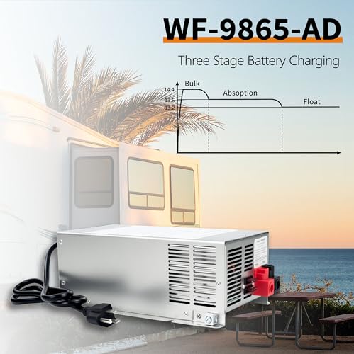 Image of ๐๐ฉ๐ ๐ซ๐๐๐ WF-9865-AD 65 Amp RV Power Converter Charger | Replace for RV Camper WF-9800 Series, WF-9865-AD, for Lead-Acid /Lithium Battery Three-Stage Charge Rv Converter 65 Amp