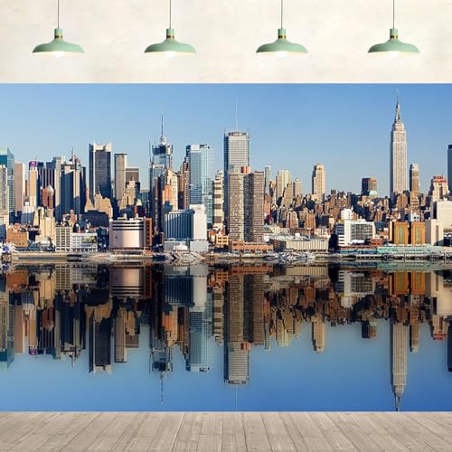 7x5ft New York City Backdrop Manhattan Cityscape Lake NYC Office