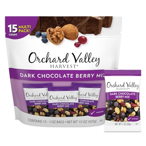Orchard Valley Harvest Dark Chocolate Berry Mix, 1oz...
